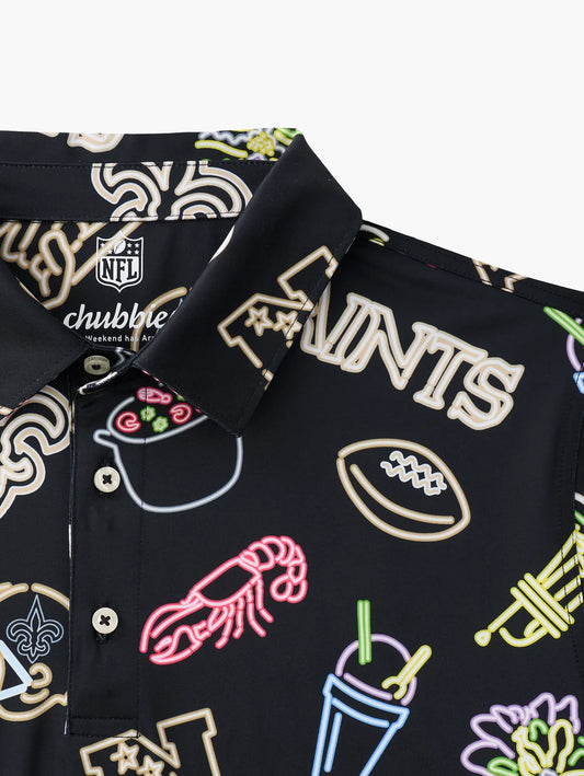 The Neon Saints (NFL Performance Polo) - Image 2 - Chubbies Shorts