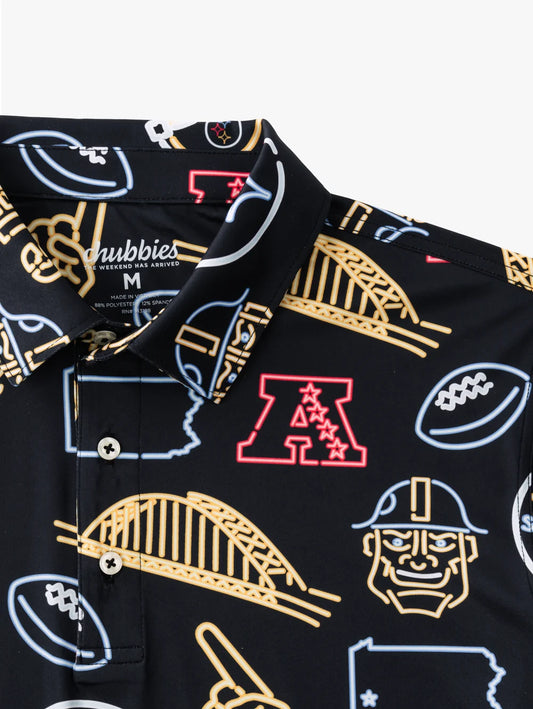 The Neon Steelers (NFL Performance Polo) - Image 2 - Chubbies Shorts