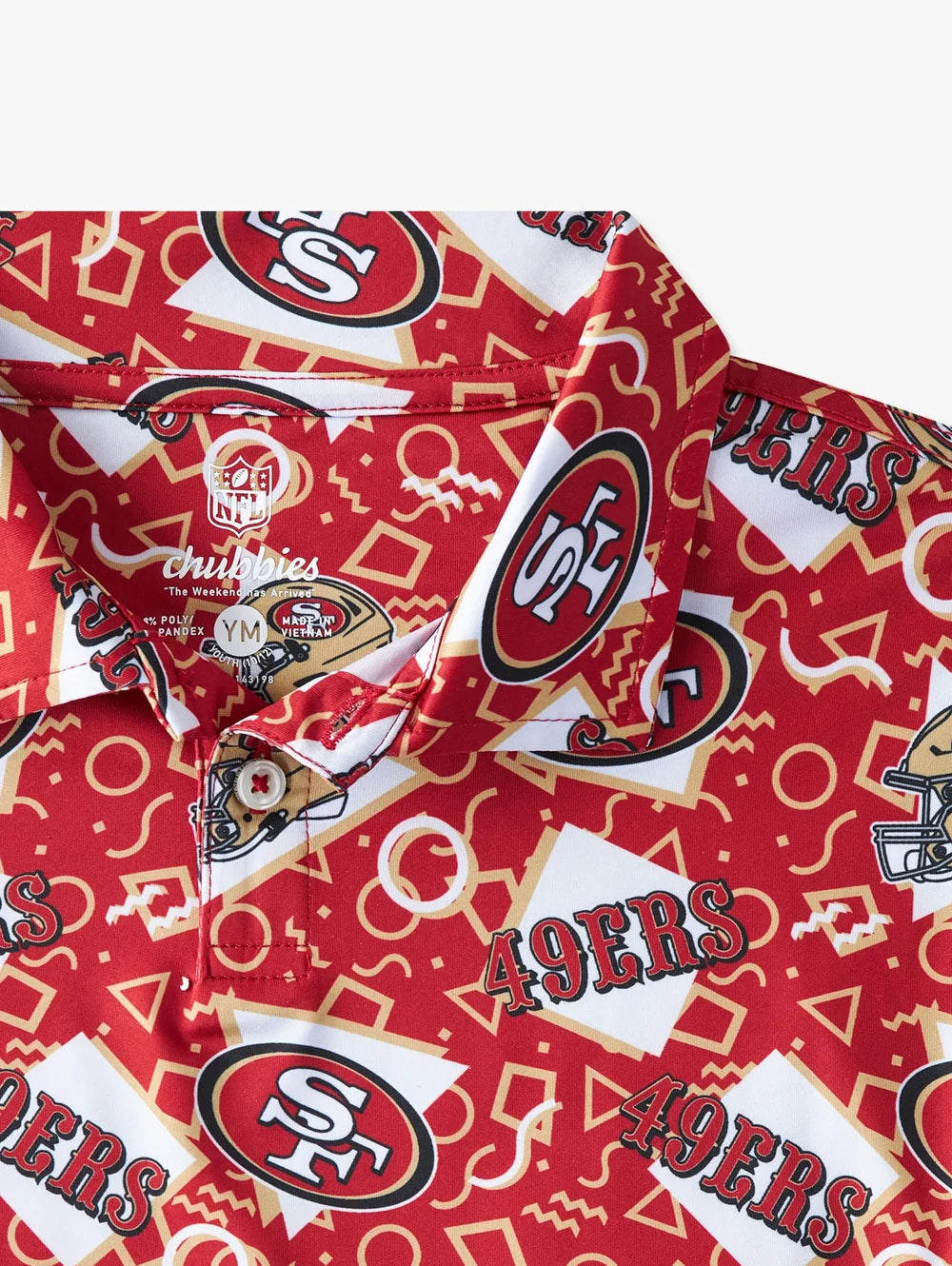 The 49ers Game Day Fit (Boys Performance Polo) - Image 2 - Chubbies Shorts