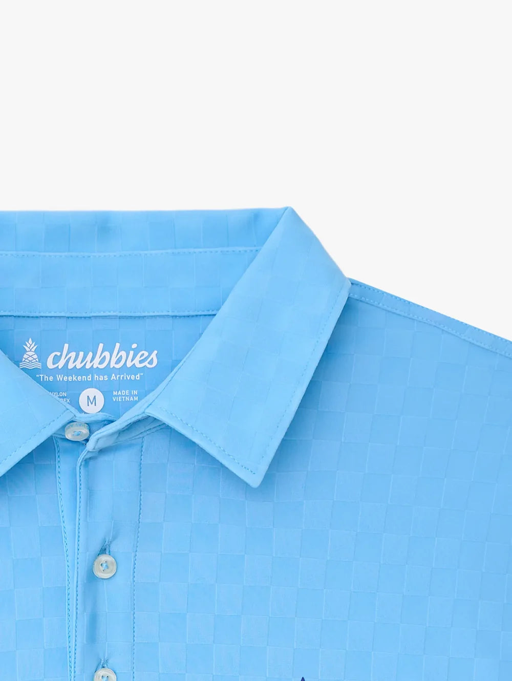 The Afternoon Blue (Textured Performance Polo) - Image 4 - Chubbies Shorts