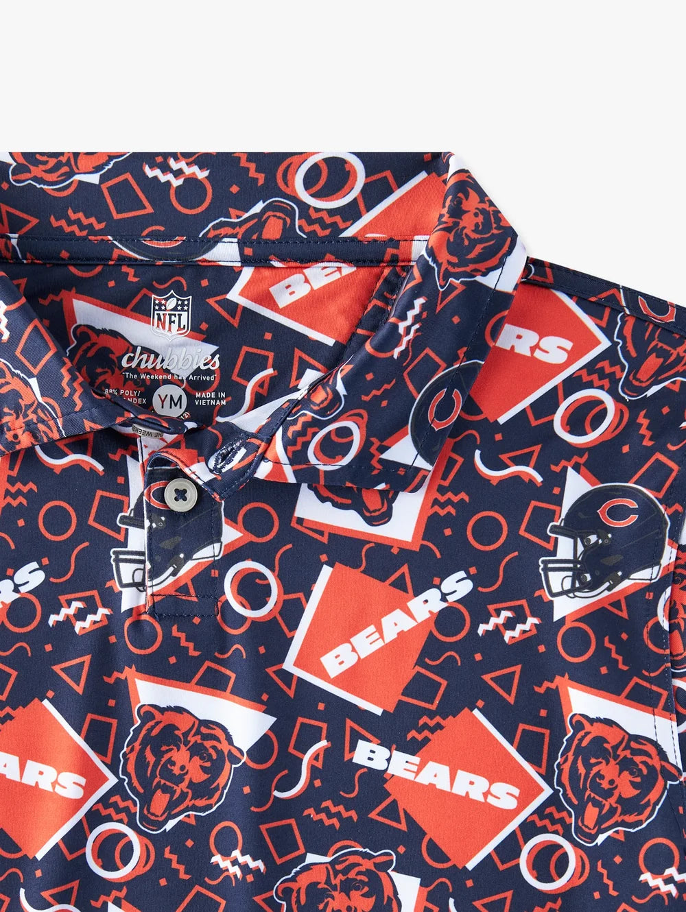 The Bears Game Day Fit (Boys Performance Polo) - Image 3 - Chubbies Shorts