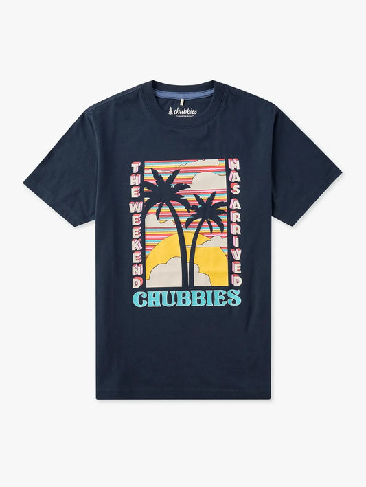 The Big Wave (Youth Non Pocket T-Shirt) - Navy - Image 1 - Chubbies Shorts