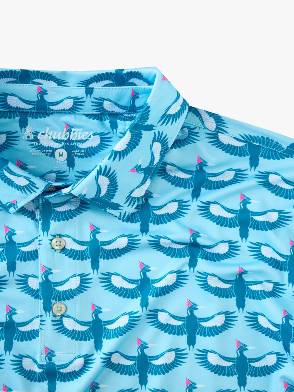 The Birds Of A Feather- Blue (Performance Polo) - Image 2 - Chubbies Shorts