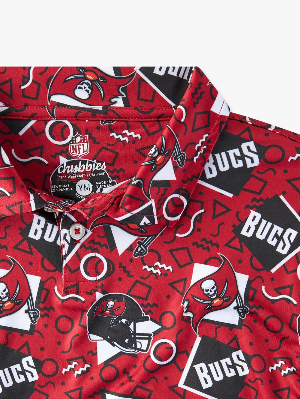 The Buccaneers Game Day Fit (Boys Performance Polo) - Image 2 - Chubbies Shorts