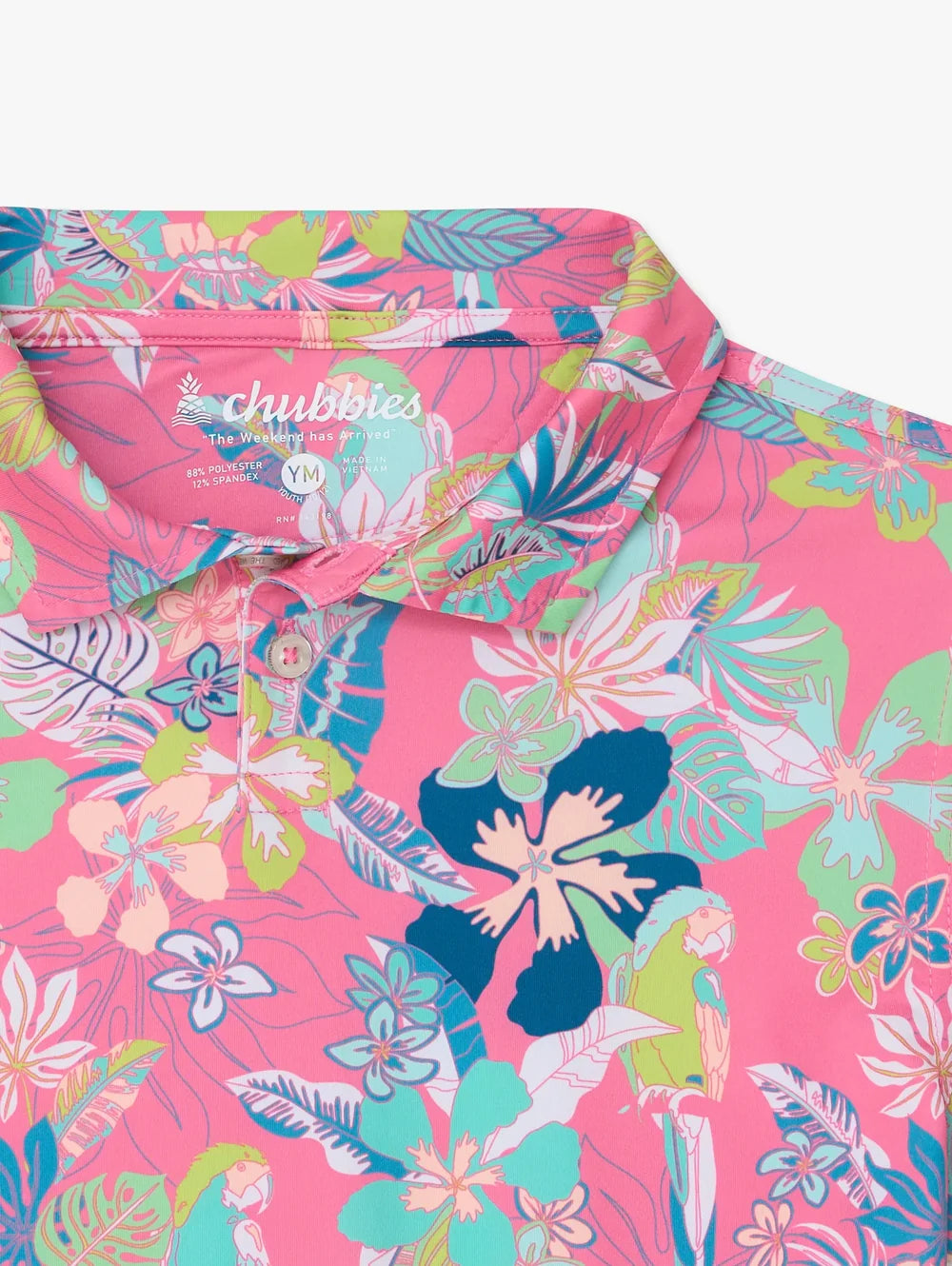 The Canopy (Boys Performance Polo)- Dusty - Image 2 - Chubbies Shorts