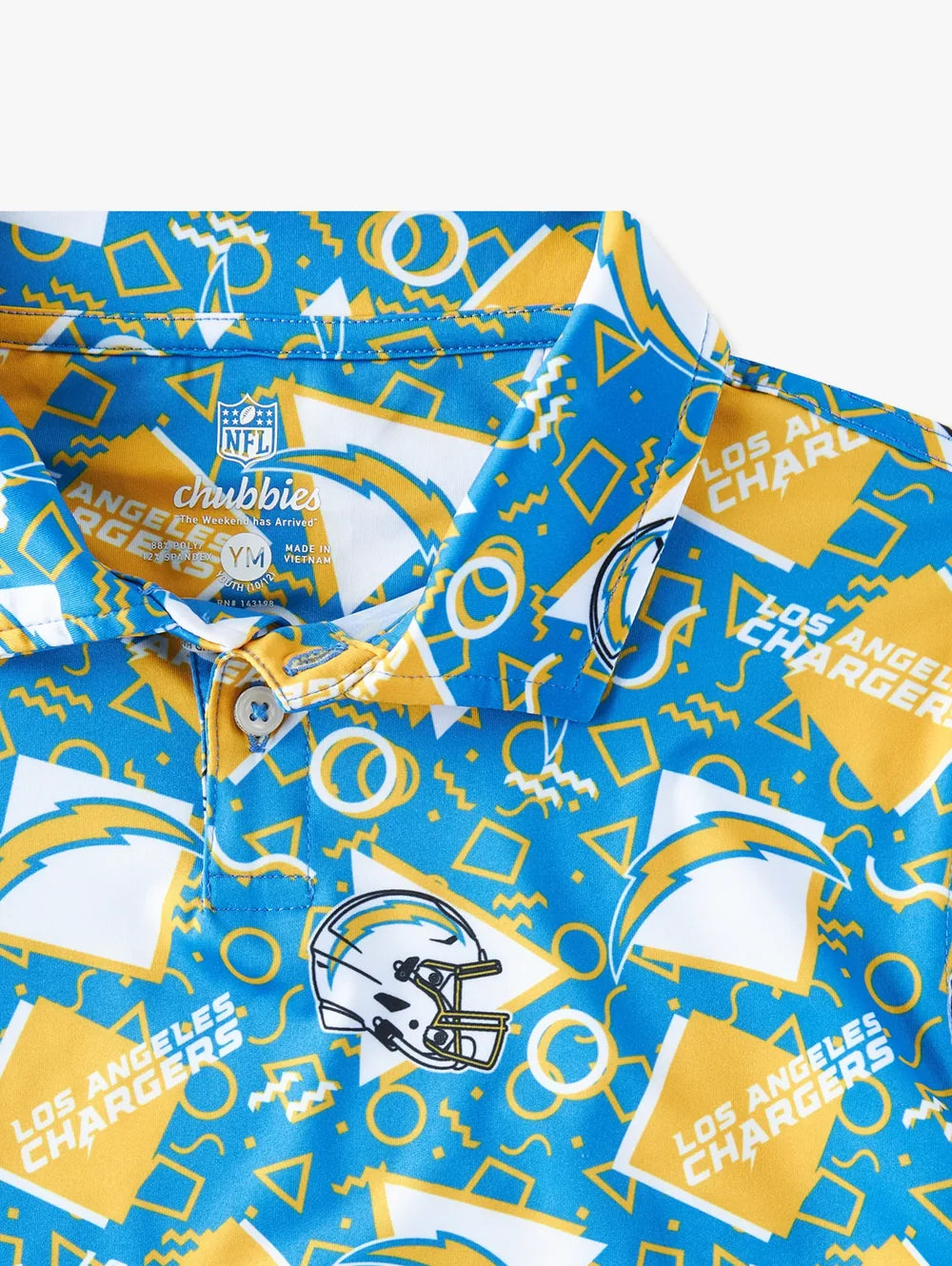 The Chargers Game Day Fit (Boys Performance Polo) - Image 3 - Chubbies Shorts