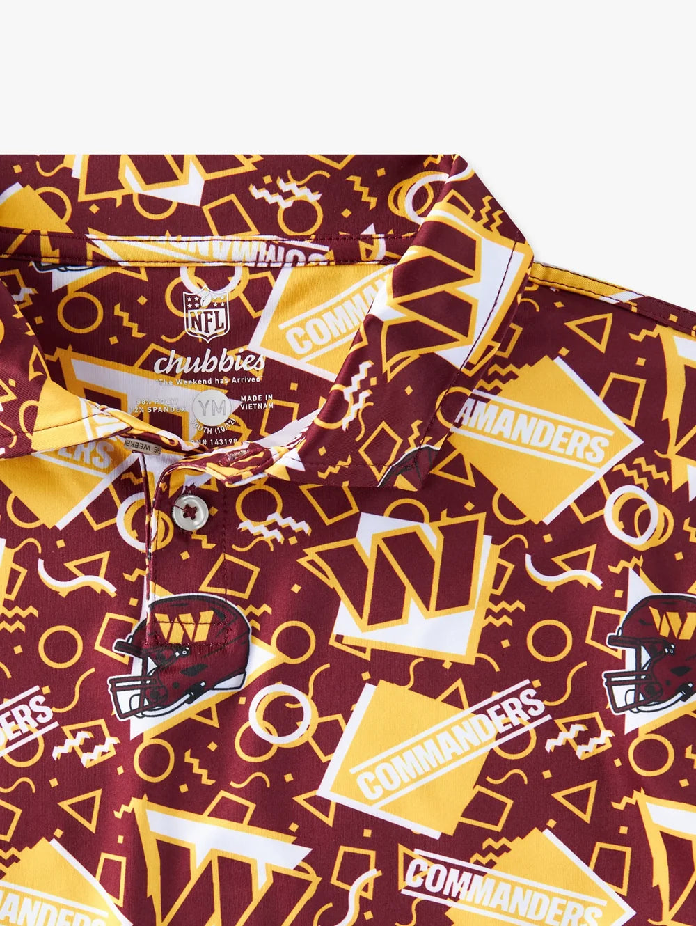 The Commanders Game Day Fit (Boys Performance Polo) - Image 2 - Chubbies Shorts