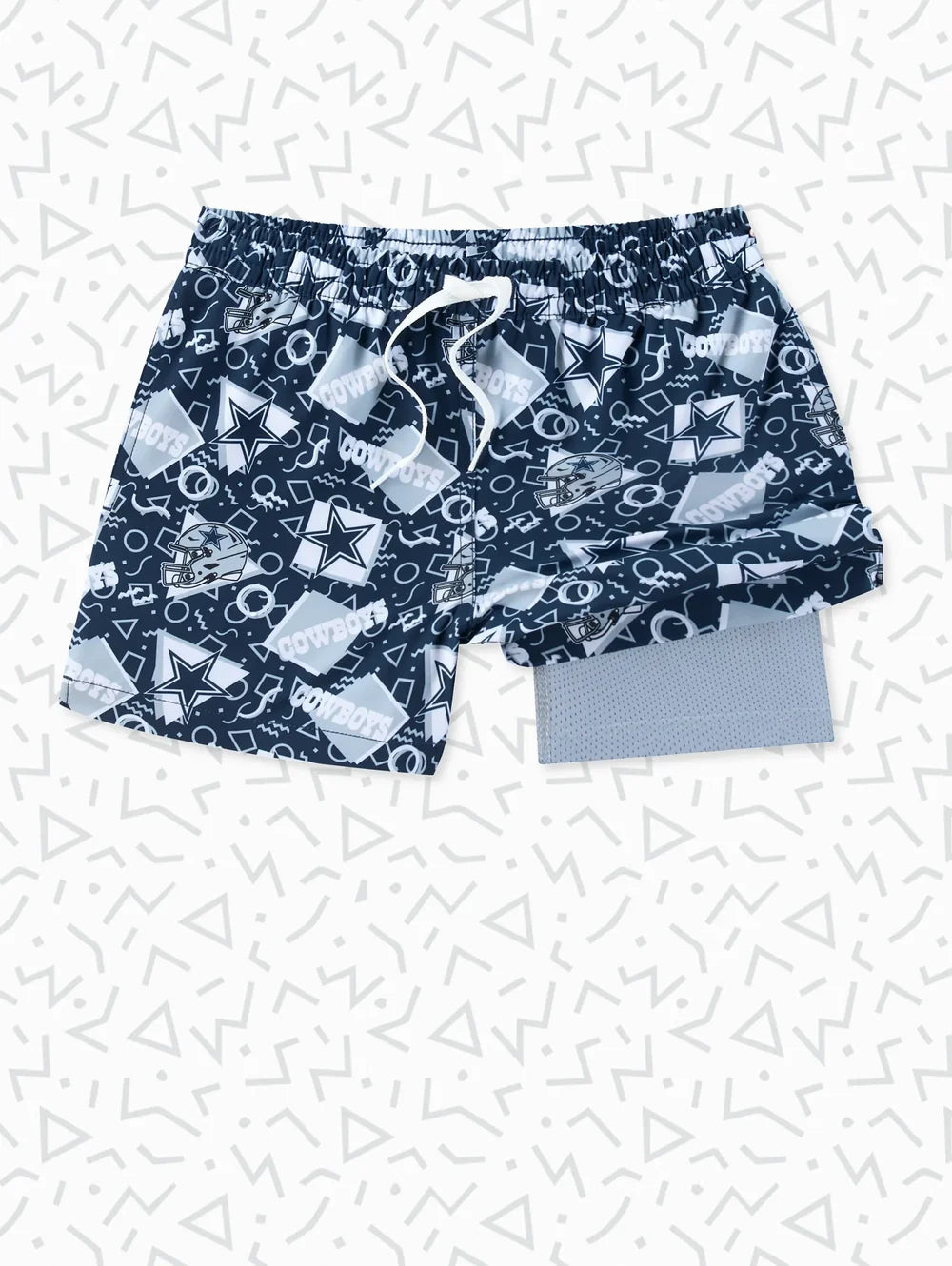 The Cowboys Game Day Fit (Boys Classic Lined Swim Trunk) - Image 1 - Chubbies Shorts