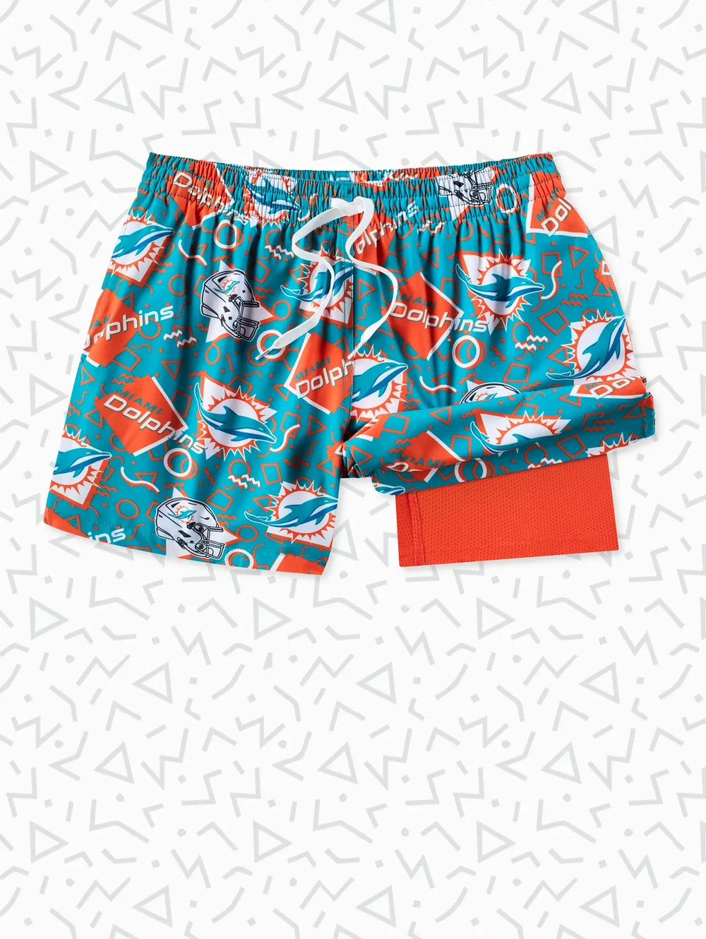 The Dolphins Game Day Fit 5.5" (Classic Lined Swim) - Image 1 - Chubbies Shorts