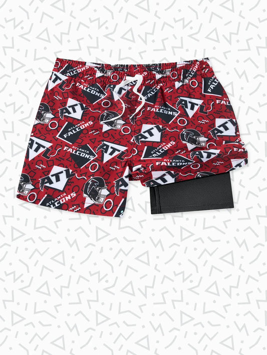 The Falcons Game Day Fit (Boys Classic Lined Trunk) - Image 1 - Chubbies Shorts
