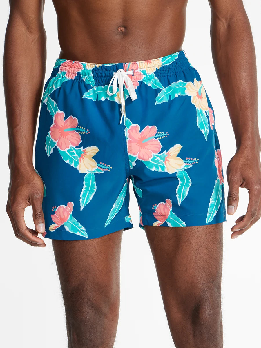 The Floral Reefs 5.5" (Classic Swim Trunk) - Image 1 - Chubbies Shorts