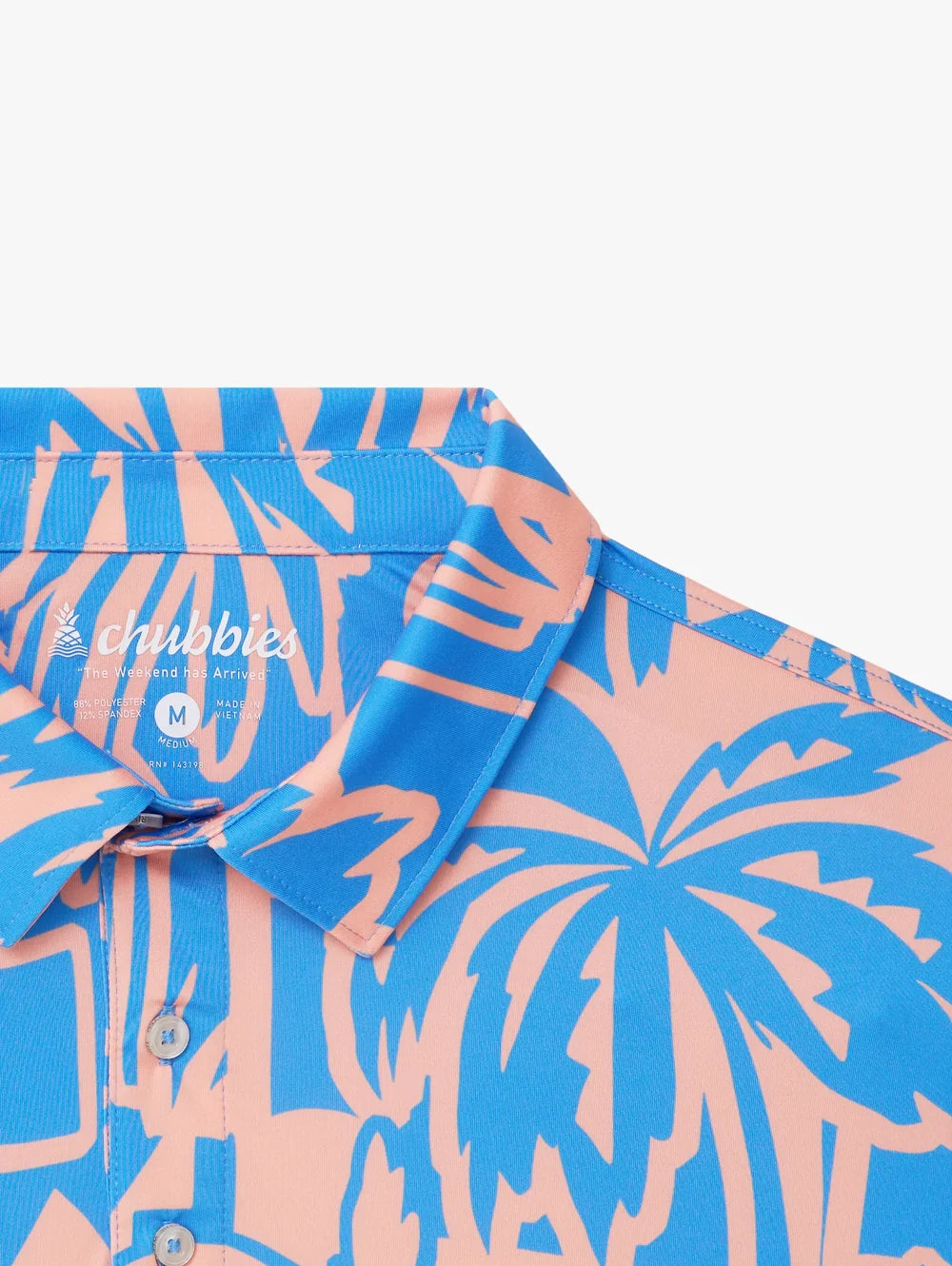 The Frond Farewell (Performance Polo)- Orange - Image 2 - Chubbies Shorts