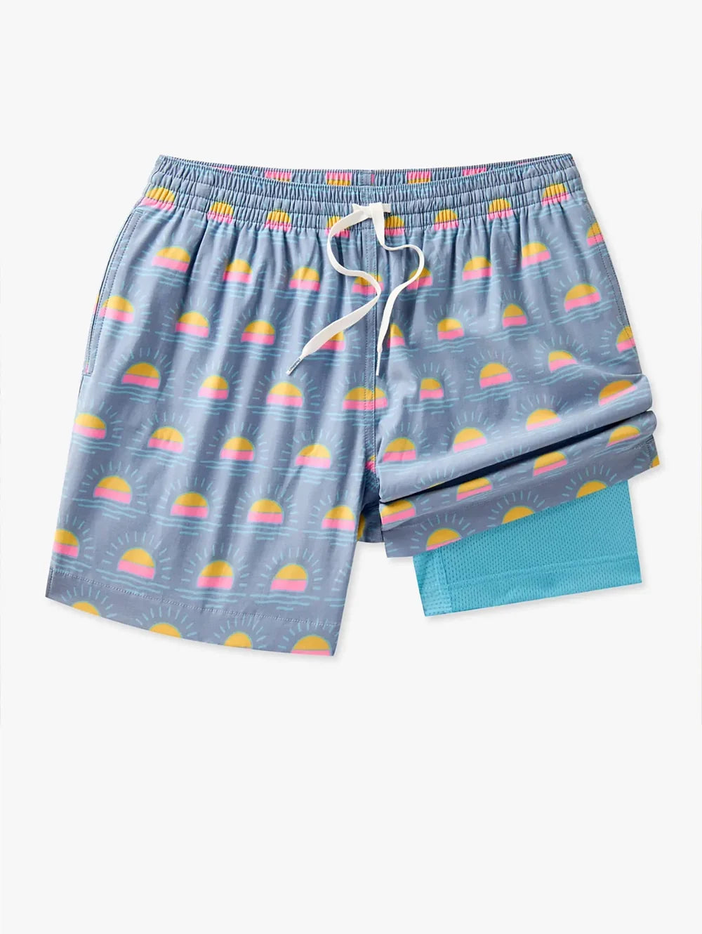 The Heat Waves- Gray 5.5" (Classic Lined Swim Trunk) - Image 6 - Chubbies Shorts