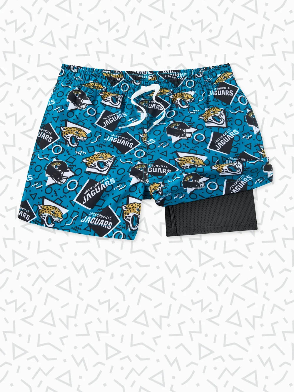 The Jaguars Game Day Fit (Boys Classic Lined Trunk) - Image 1 - Chubbies Shorts
