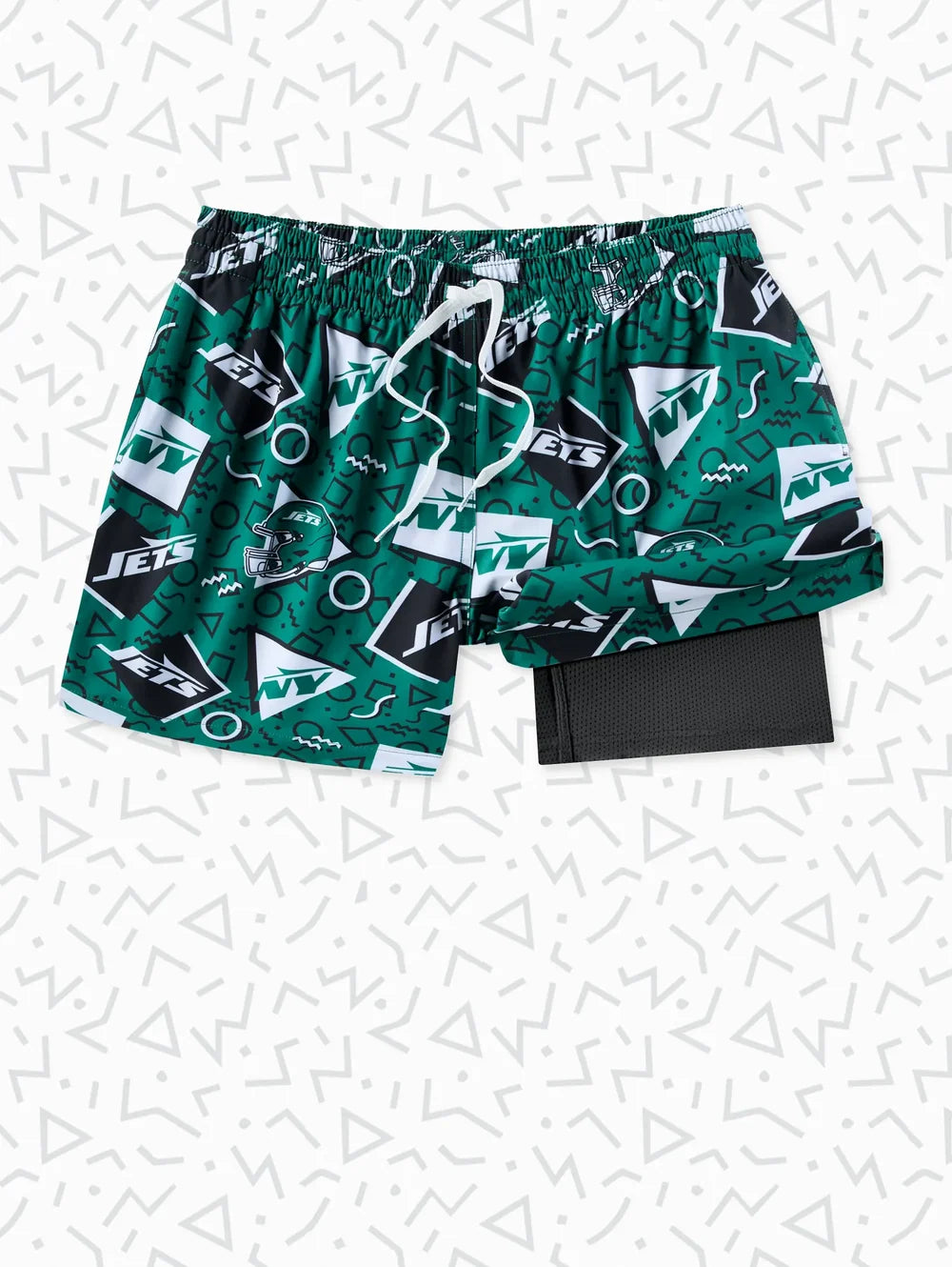 The Jets Game Day Fit 5.5" (Classic Lined Swim) - Image 1 - Chubbies Shorts