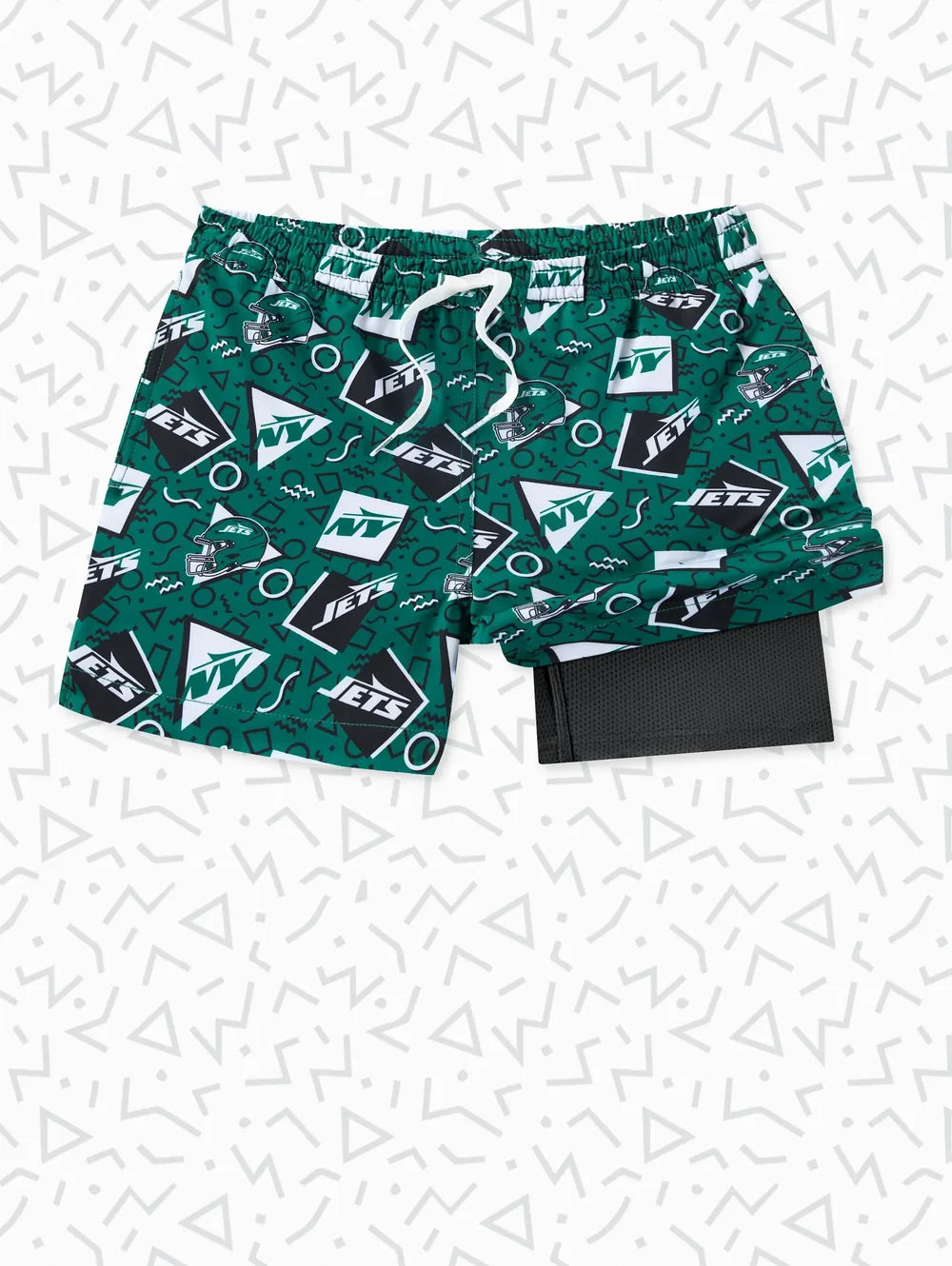 The Jets Game Day Fit (Boys Classic Lined Trunk) - Image 1 - Chubbies Shorts