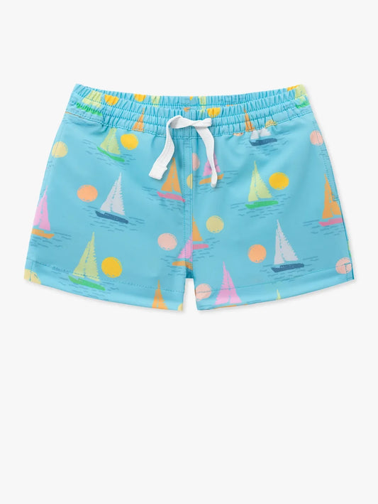 The Lil Come Sail Aways (Toddler Swim Trunk)- Light Blue - Image 1 - Chubbies Shorts