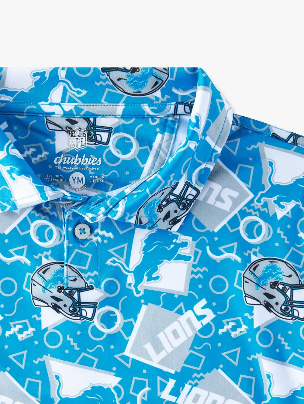 The Lions Game Day Fit (Boys Performance Polo) - Image 2 - Chubbies Shorts