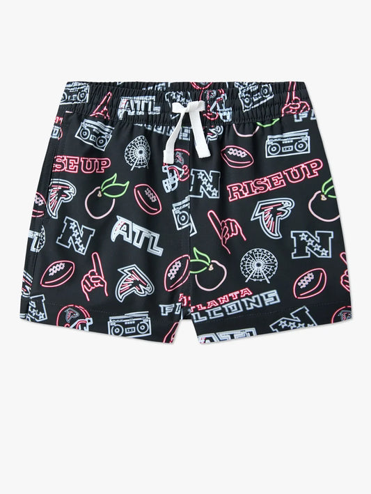 The Neon Falcons (NFL Toddler Swim Trunk) - Image 1 - Chubbies Shorts