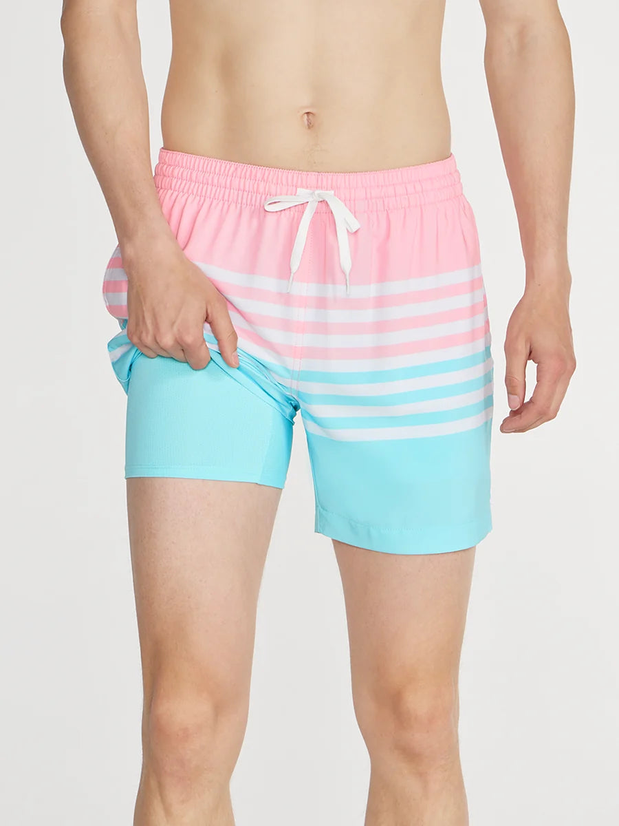 The On The Horizons 5.5" (Lined Classic Swim Trunk) - Image 1 - Chubbies Shorts