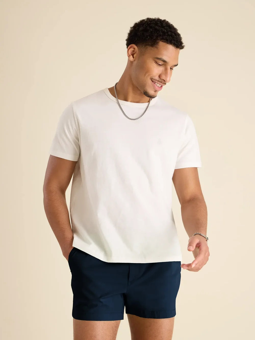 The 24/7, 365 (Essential Non Pocket T-Shirt) - White - Image 4 - Chubbies Shorts
