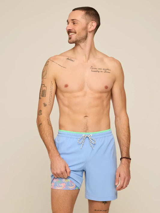The Alpine Skies 7" (Classic Lined Swim Trunk w/ SP WB) - Image 1 - Chubbies Shorts