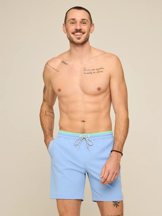 The Alpine Skies 7" (Classic Swim Trunk w/ SP WB) - Image 1 - Chubbies Shorts