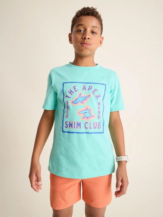 The Apex Swim Club (Boys Non Pocket T-Shirt) - Image 1 - Chubbies Shorts