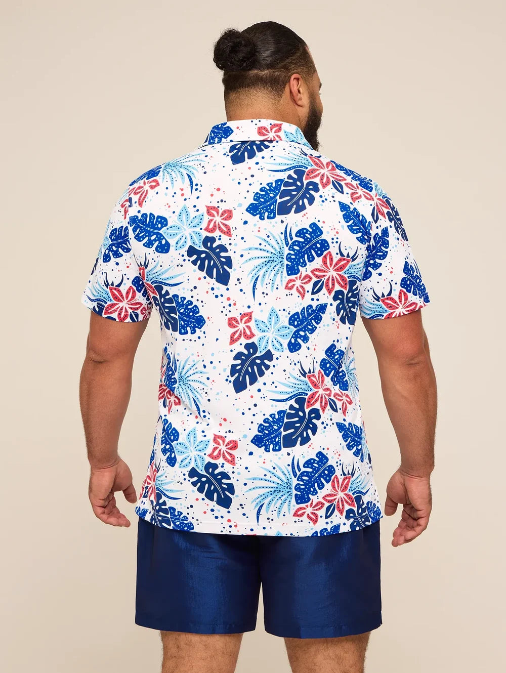 The Backyard Bouquet (Range Polo)- White - Image 2 - Chubbies Shorts
