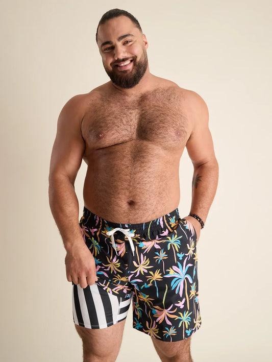 The Black Light Nights 7" (Classic Lined Swim Trunk) - Image 1 - Chubbies Shorts