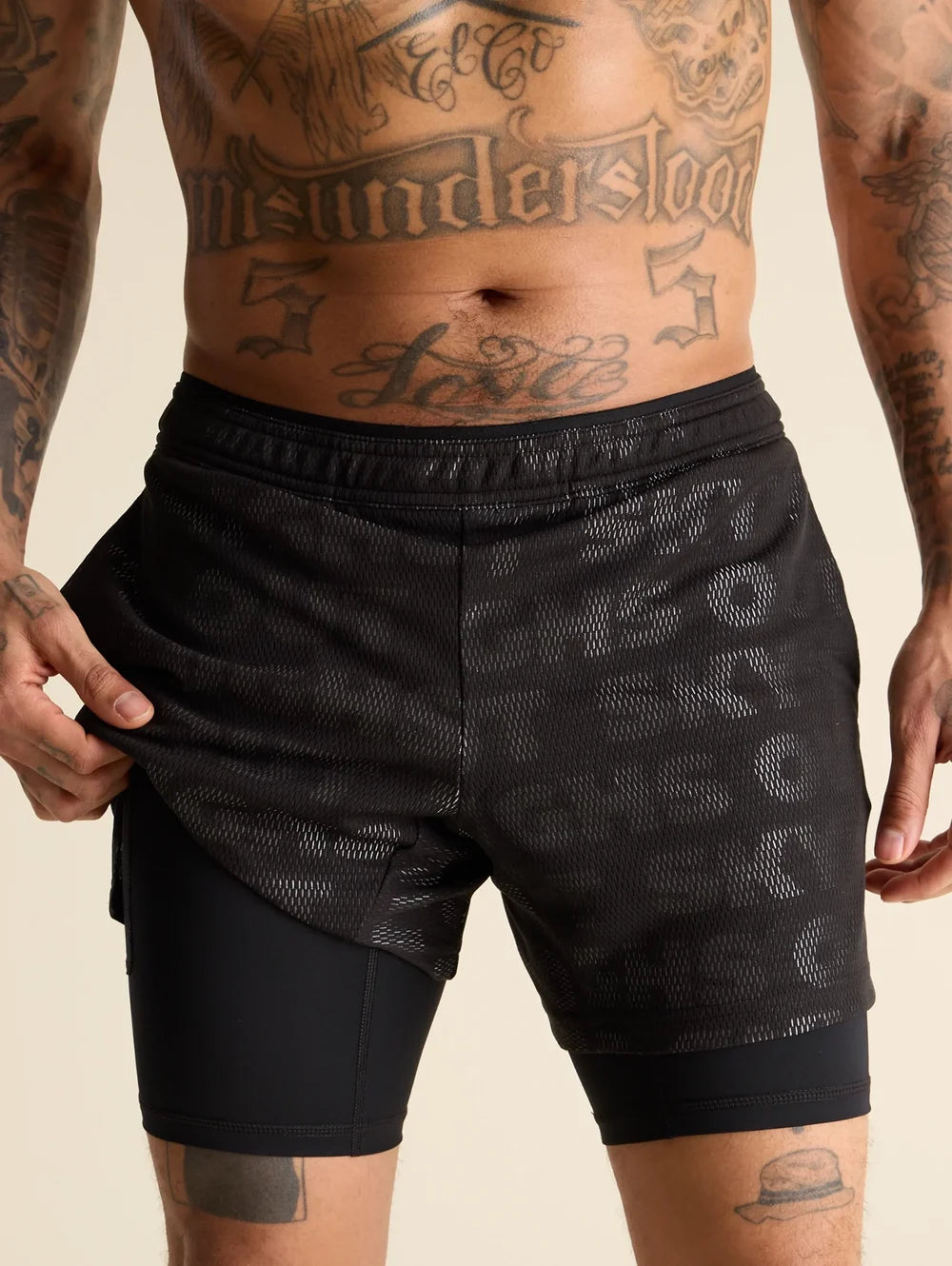 The Black Read All About Its 5.5" (Mesh Training Short) - Image 2 - Chubbies Shorts