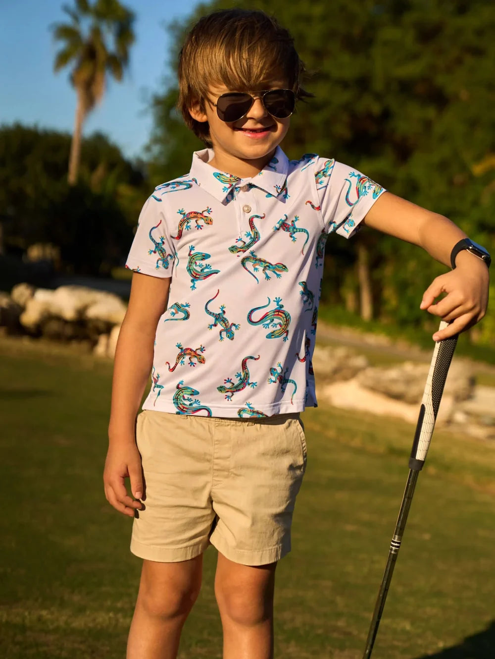 The Blizzard O' Lizard (Boys Performance Polo) - Image 4 - Chubbies Shorts