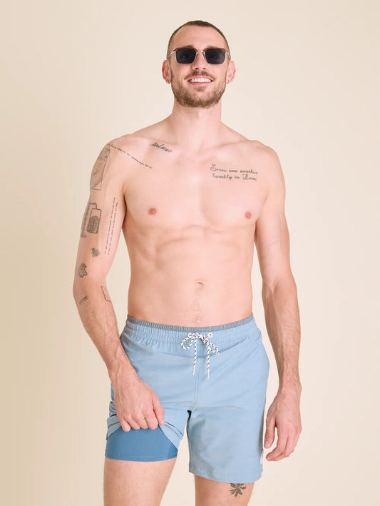 The Blue Horizons 7" (Classic Lined Swim Trunk) - Image 1 - Chubbies Shorts
