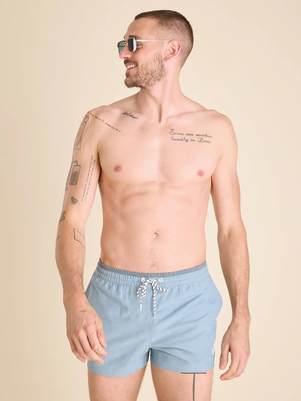 The Blue Horizons 4" (Classic Lined Swim Trunk) - Image 2 - Chubbies Shorts