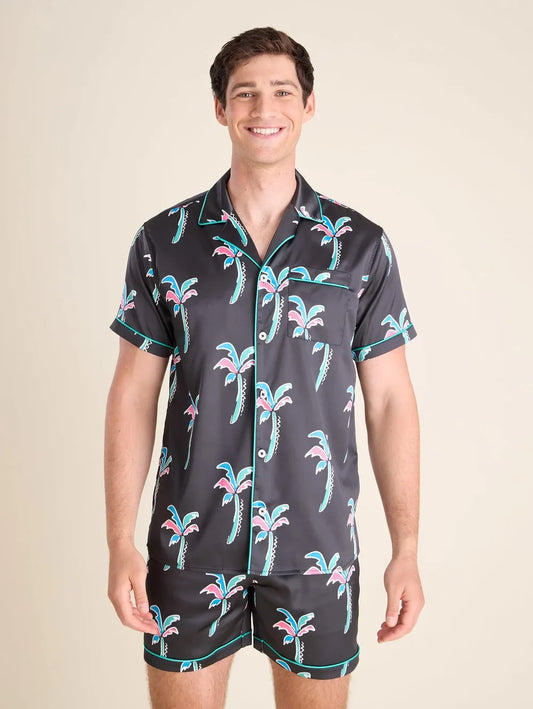 The Cabana Boy (Satin Sleep Shirt) - Image 1 - Chubbies Shorts