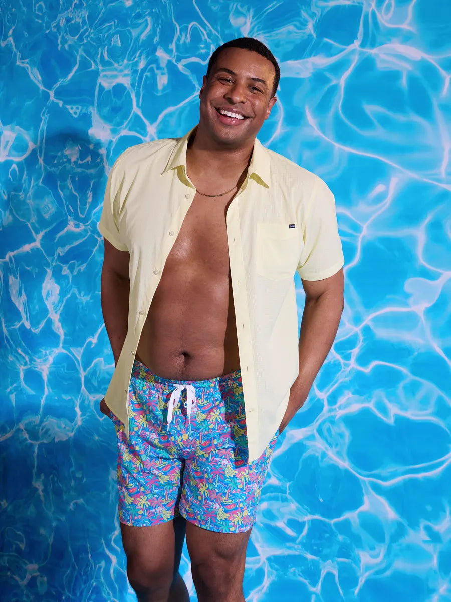 The Tropical Bunches 5.5" (Classic Swim Trunk) - Image 1 - Chubbies Shorts