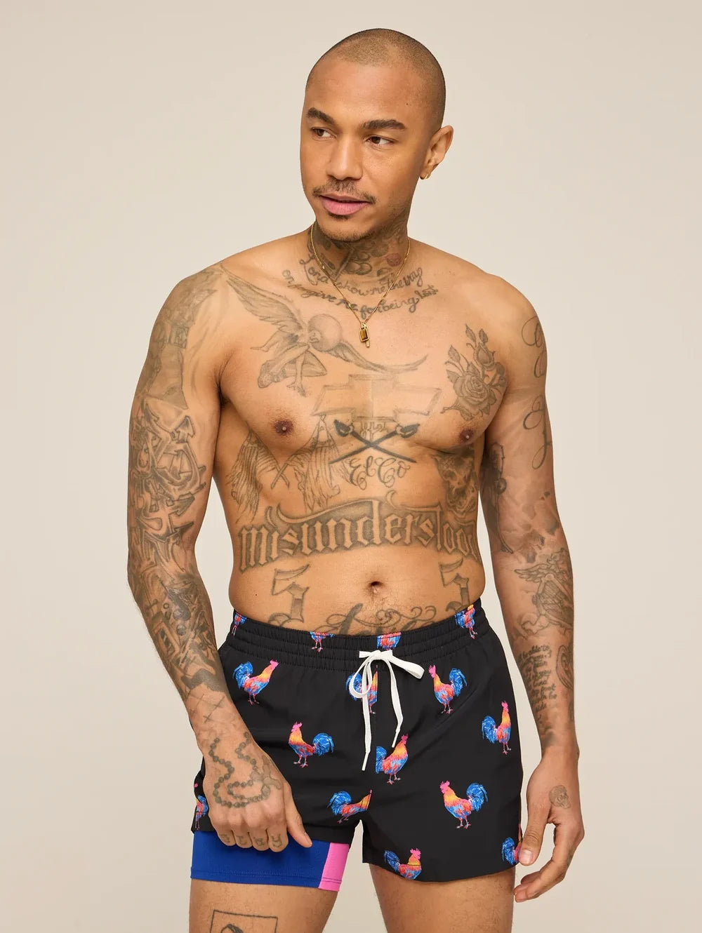 The Cockadoodle Doozies 4" (Classic Lined Swim Trunk) - Image 1 - Chubbies Shorts