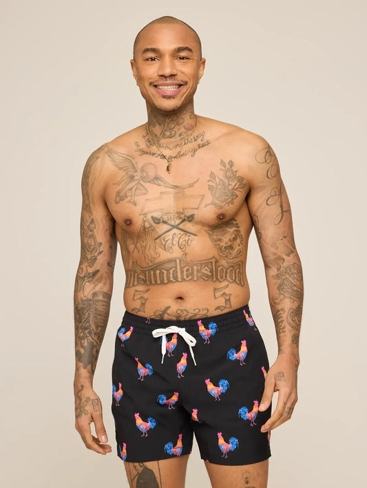 The Cockadoodle Doozies 5.5" (Classic Swim Trunk) - Image 1 - Chubbies Shorts