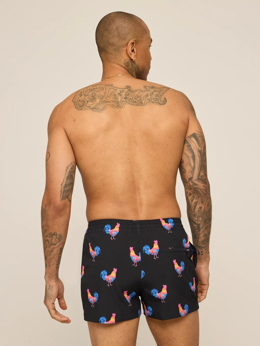 The Cockadoodle Doozies 4" (Classic Lined Swim Trunk) - Image 2 - Chubbies Shorts