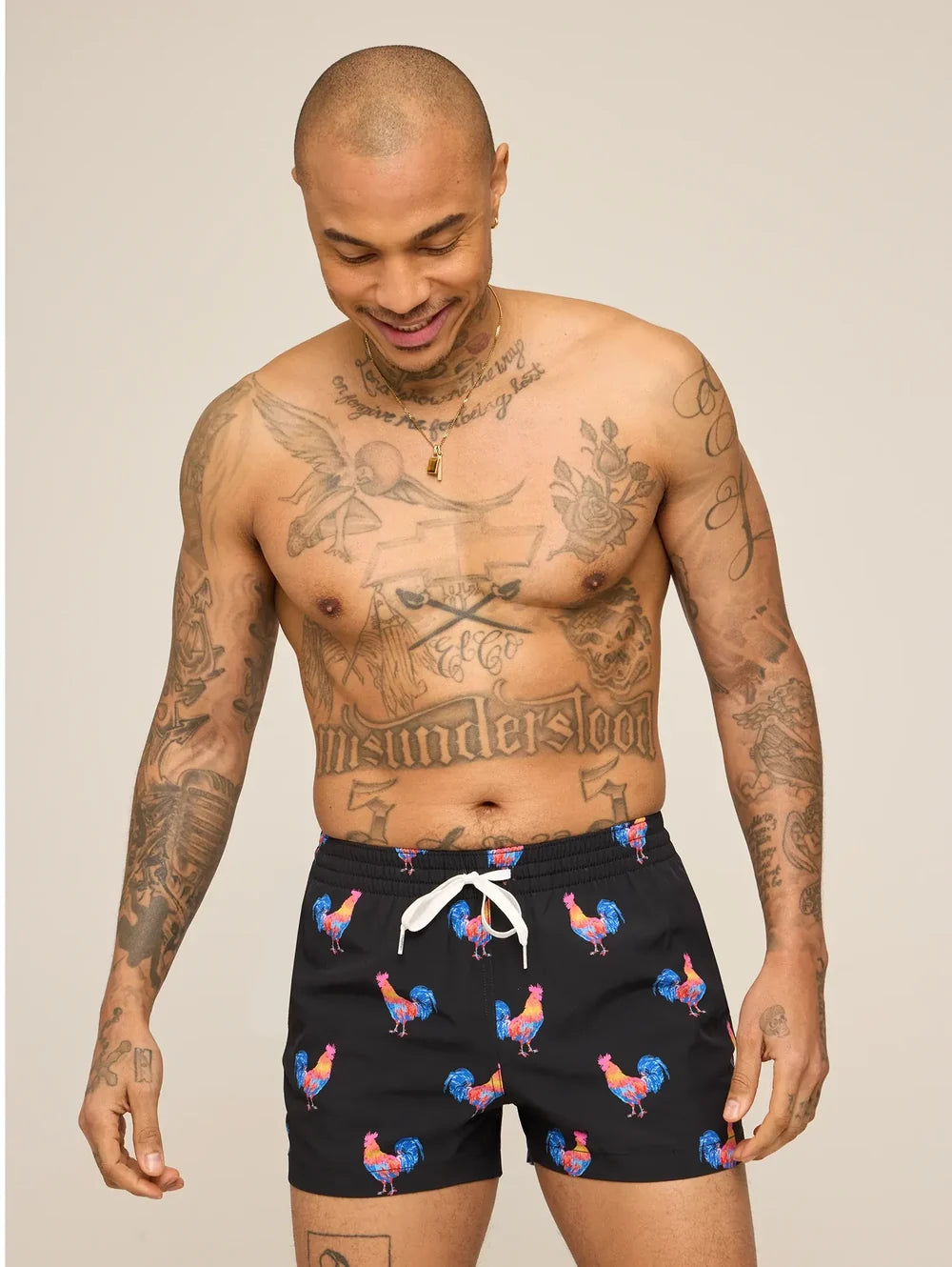 The Cockadoodle Doozies 4" (Classic Lined Swim Trunk) - Image 4 - Chubbies Shorts