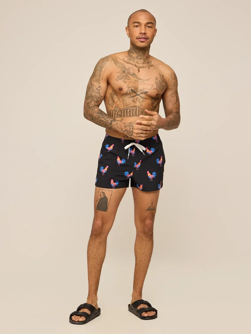 The Cockadoodle Doozies 4" (Classic Lined Swim Trunk) - Image 5 - Chubbies Shorts