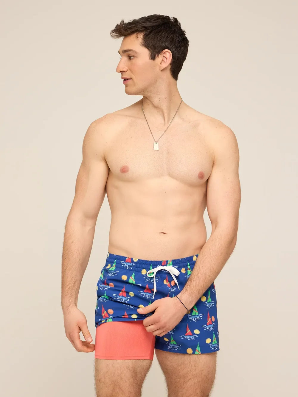 The Come Sail Aways 4" (Classic Lined Swim Trunk) - Image 4 - Chubbies Shorts