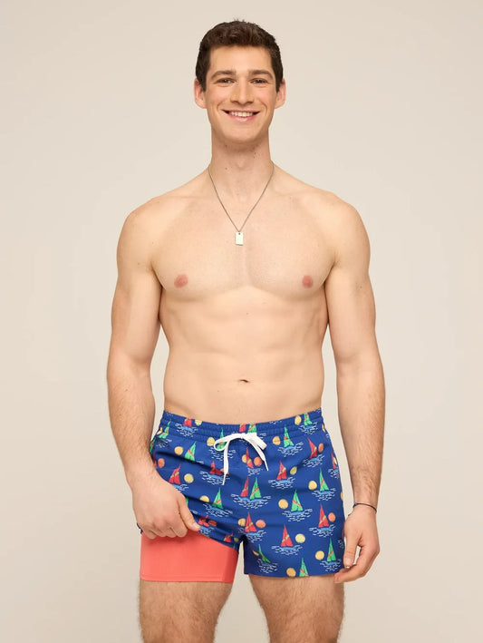 The Come Sail Aways 4" (Classic Lined Swim Trunk) - Image 1 - Chubbies Shorts