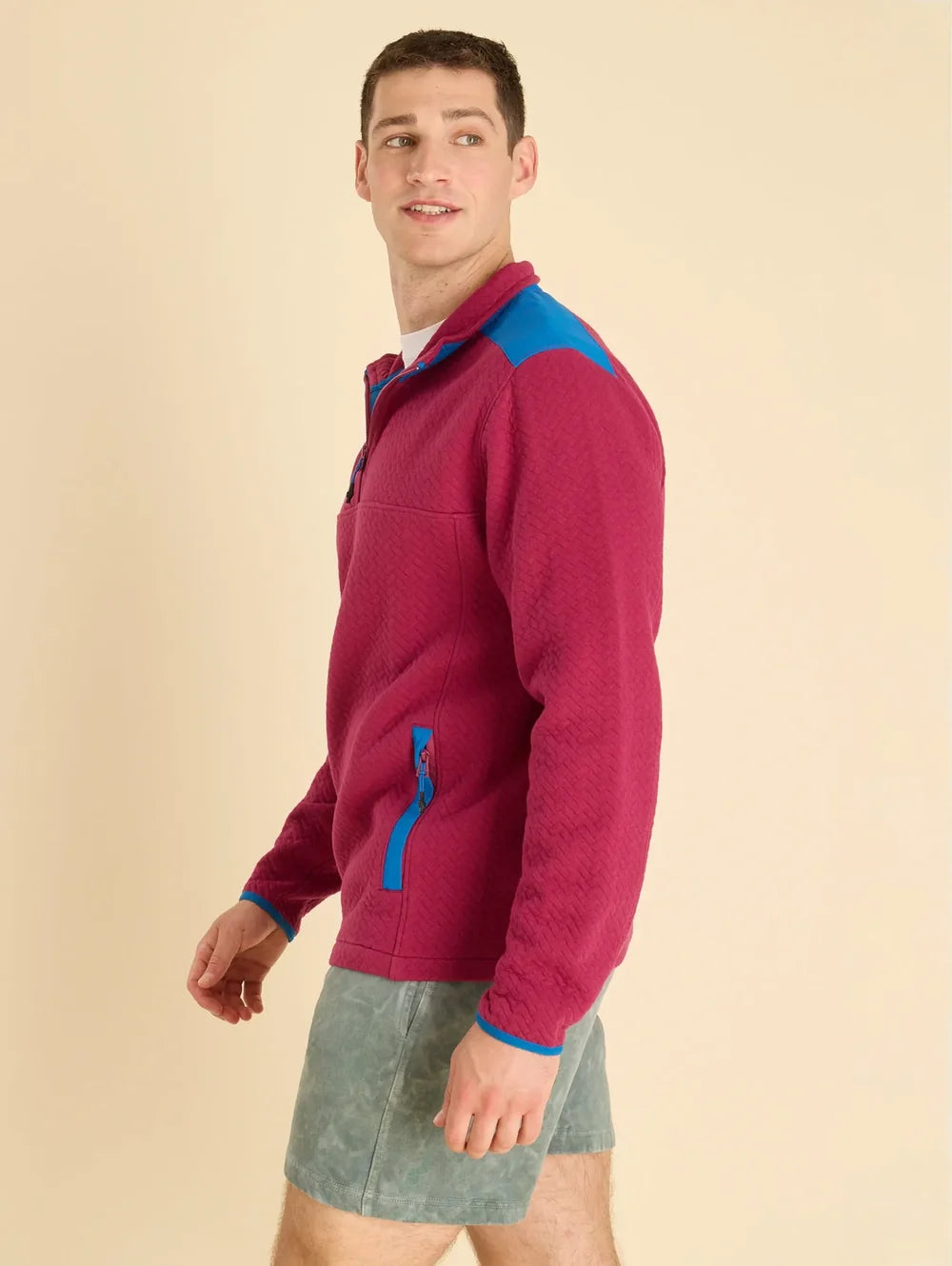 The Crimson Cruiser (Quilted Quarter-Zip) - Image 3 - Chubbies Shorts