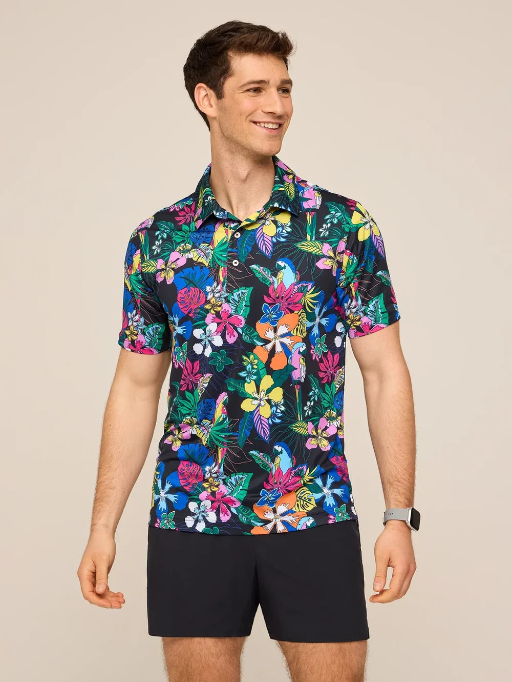 The Deep Floral (Performance Polo) - Image 1 - Chubbies Shorts