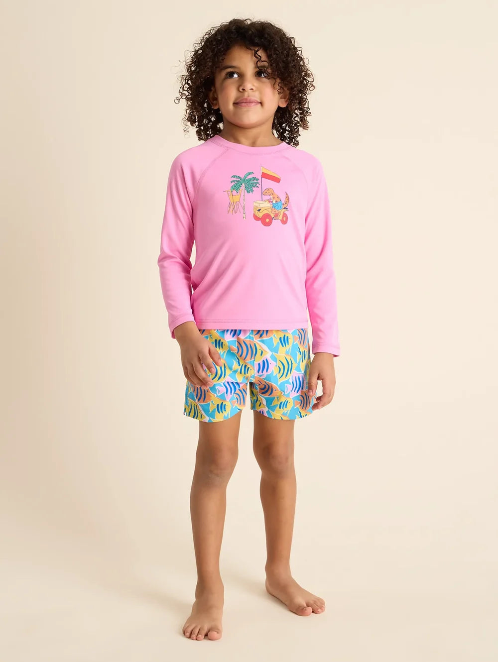 The Dino Racers (Toddler Rashguard) - Image 1 - Chubbies Shorts