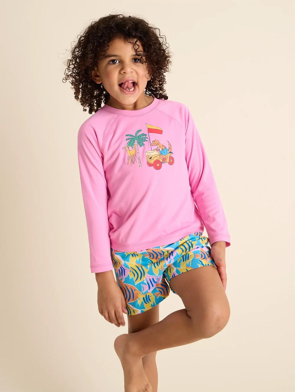 The Dino Racers (Toddler Rashguard) - Image 4 - Chubbies Shorts