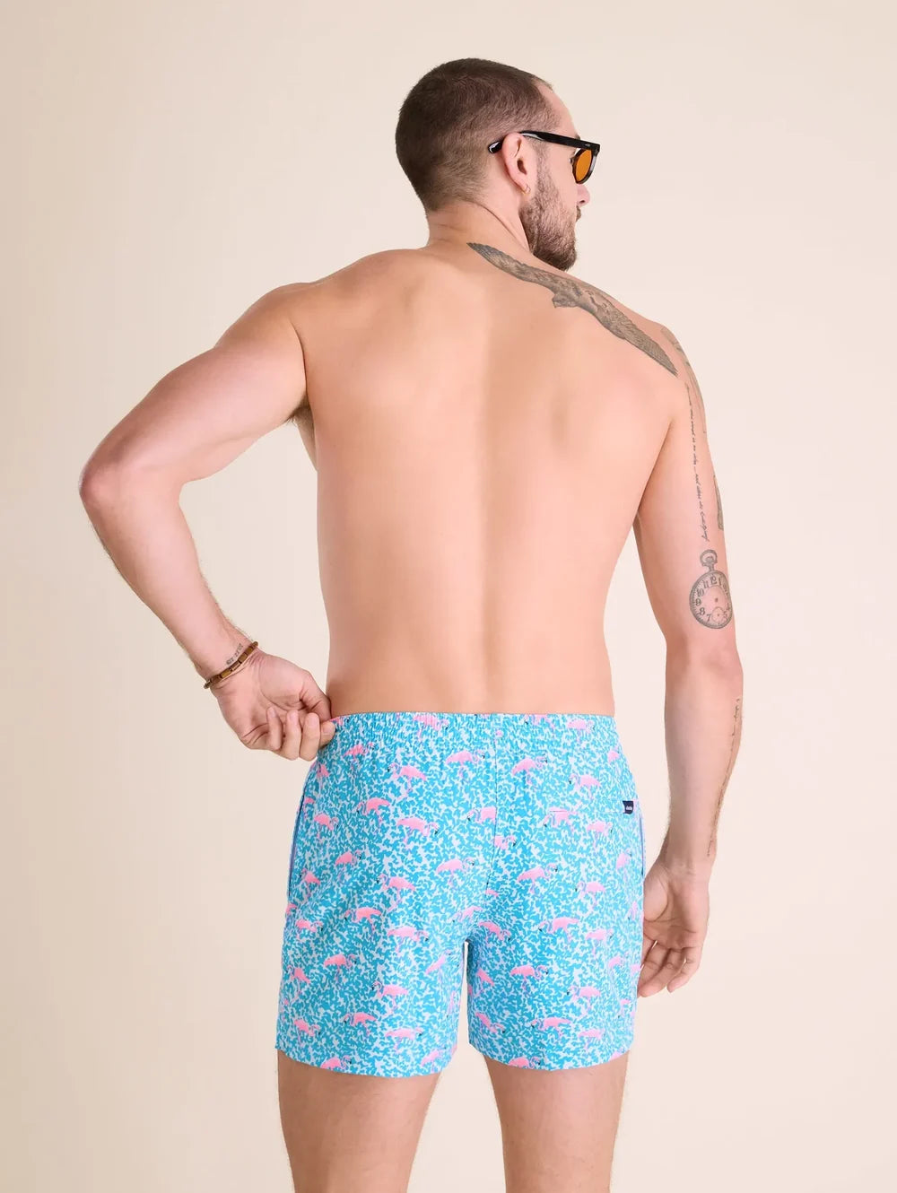 The Domingos Are For Flamingos 5.5" (Classic Swim Trunk) - Image 2 - Chubbies Shorts