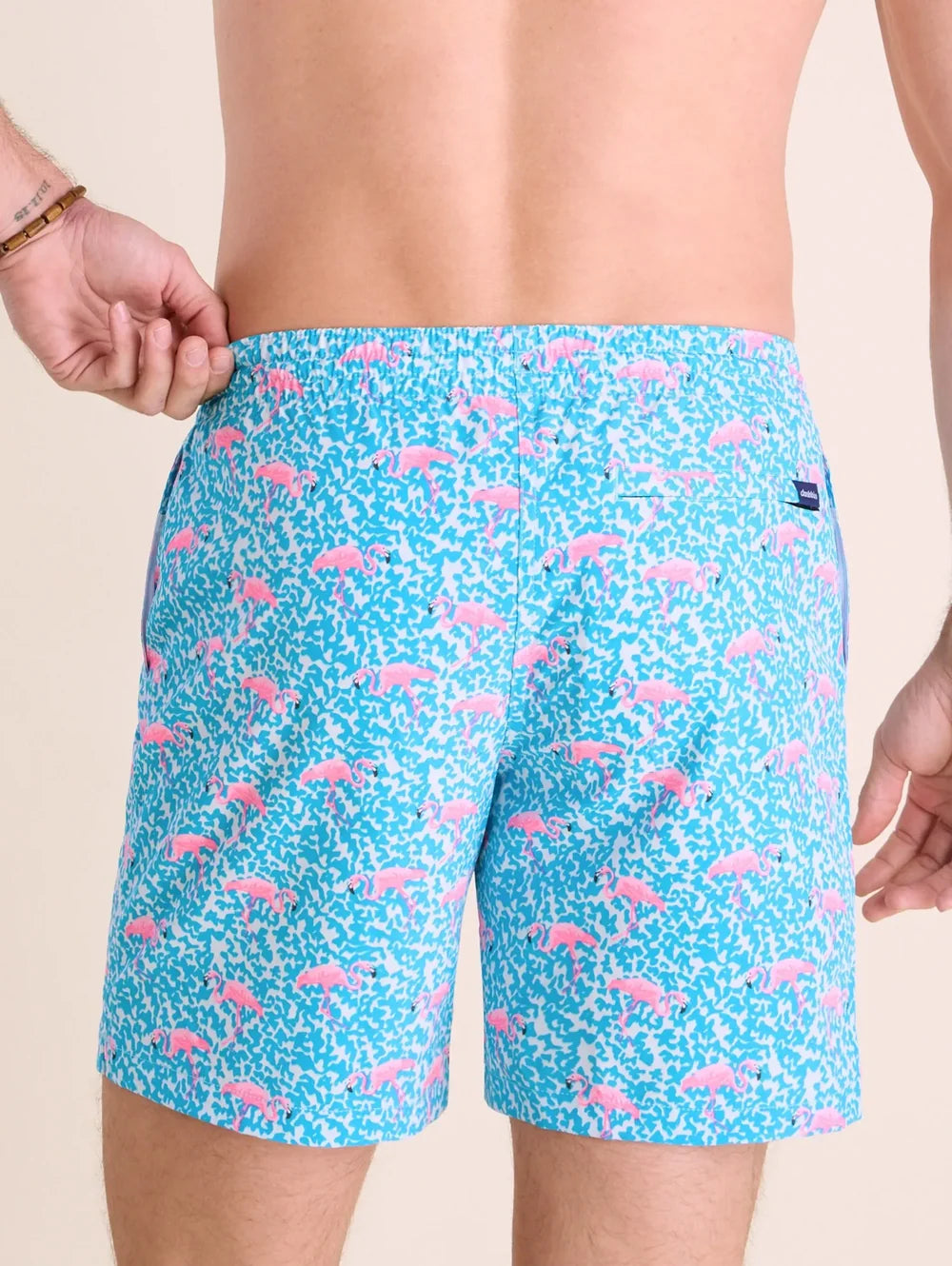 The Domingos Are For Flamingos 7" (Classic Swim Trunk) - Image 2 - Chubbies Shorts