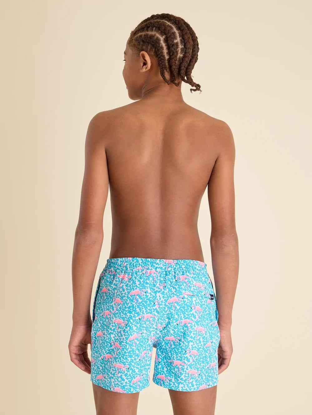 The Domingos Are For Flamingos (Boys Lined Classic Swim Trunk- Shorter) - Image 2 - Chubbies Shorts
